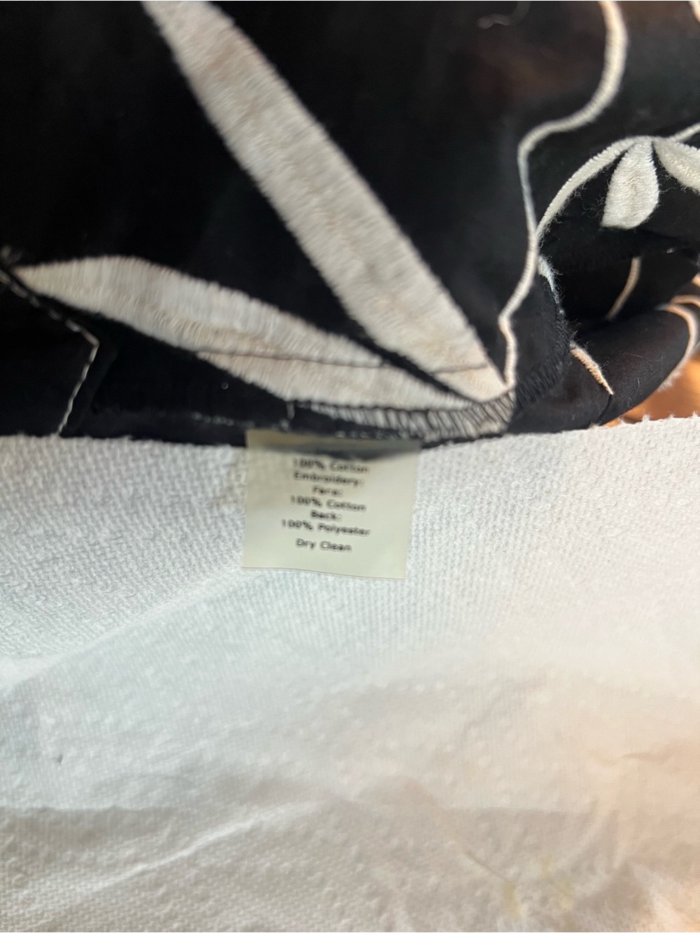 Talbots Black Tunic with White Leaf Print - Picture 11 of 11